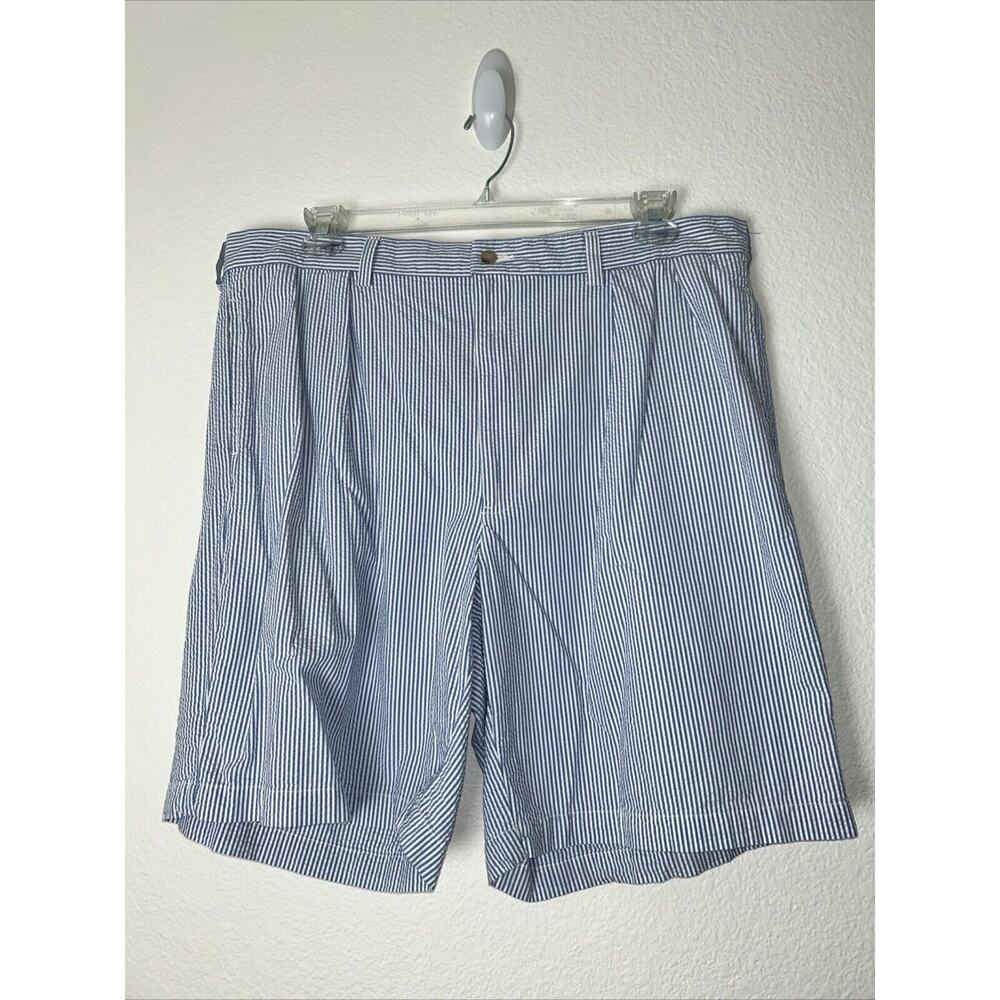 POLO RALPH LAUREN TYLER SHORTS MENS Seersucker Hi-Rise SZ 38 TAG 40 Striped